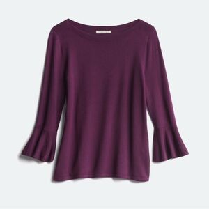 Elegant Plum Long Sleeve Top